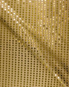 Tissu à Paillettes Rondes Or - Tissushop